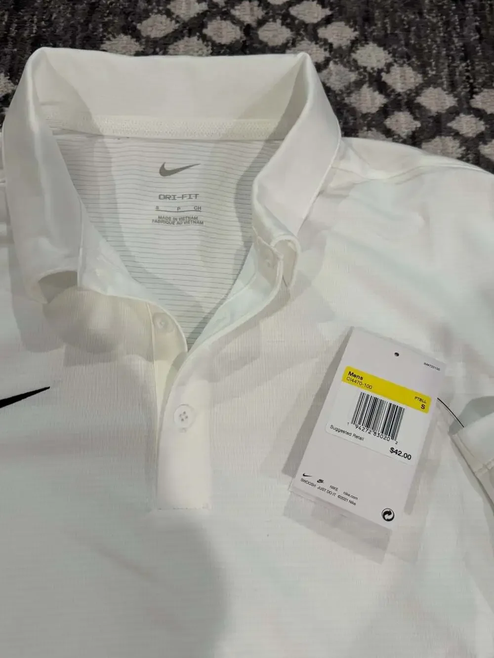Nike Men's Dri-FIT Franchise Polo Shirt CI4470-100 White